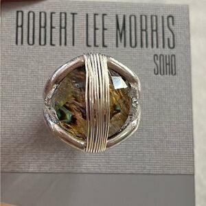 Robert Lee Morris Silver and Brown Ring